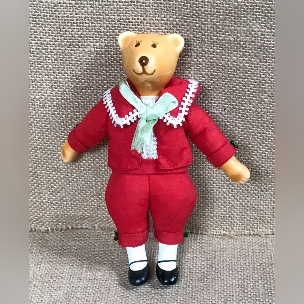 Vintage Sailor Teddy Bear Ornament Christmas Kitsch Whimsical Holiday Novelty